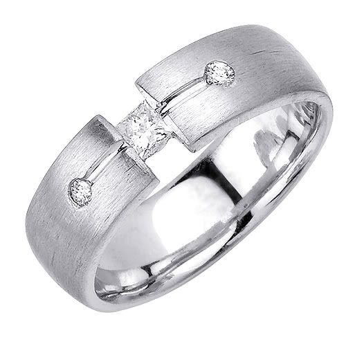 Wedding Rings   on Tension Set Platinum Diamond Wedding Ring 0 27 Ct   Ebay