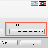 ScanSnap Manager profile selector