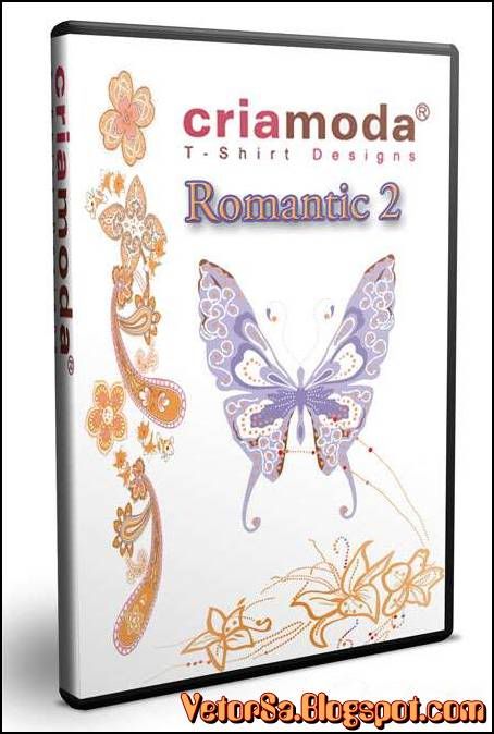 Coleção T-shirt Design Cria Moda Vetores Romântico 2