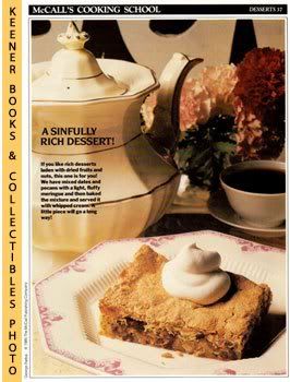 McCall's Cooking School Recipe Card (Desserts 37 - Date-Nut Torte) (Replacement Recipage / Recipe Card For 3-Ring Binders) Marianne Langan and Lucy Wing