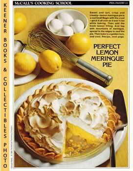 McCall's Cooking School Recipe Card (Pies, Pastry 11 - Lemon Meringue Pie) (Replacement Recipage / Recipe Card for 3-Ring Binders) Marianne Langan and Lucy Wing