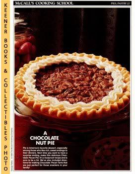 McCall's Cooking School Recipe Card (Pies, Pastry 27 - Chocolate Pecan Pie) (Replacement Recipage / Recipe Card for 3-Ring Binders) Marianne Langan and Lucy Wing