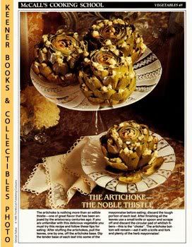 McCall's Cooking School Recipe Card (Vegetables 48 - Stuffed Artichokes With Mayonnaise) (Replacement Recipage / Recipe Card for 3-Ring Binders) Marianne Langan and Lucy Wing