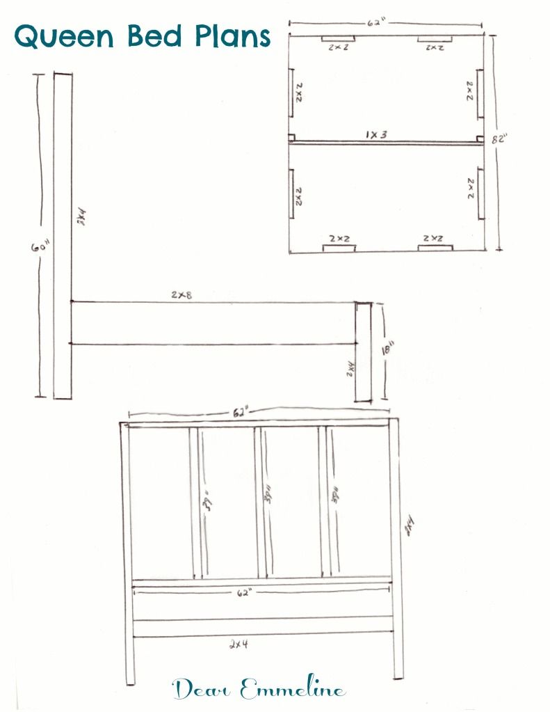 wood bed frames and headboards plans