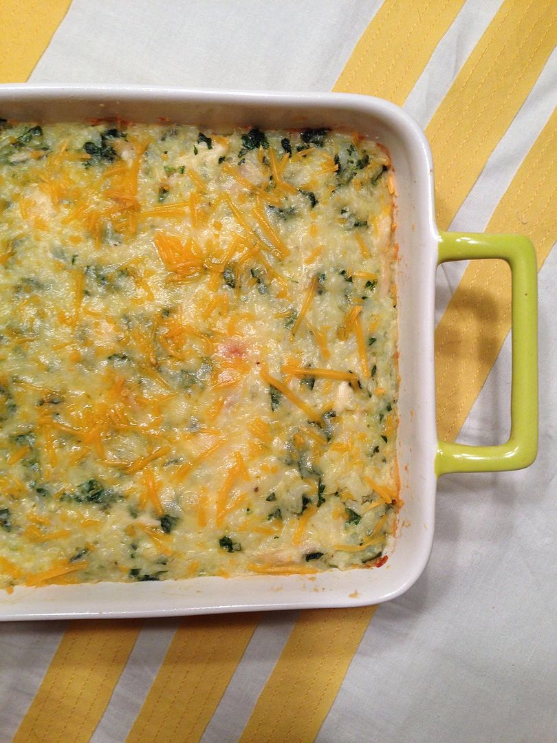 recipe: chicken, spinach and rice casserole