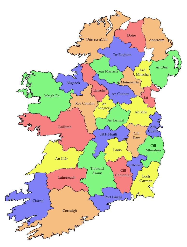 county map ireland