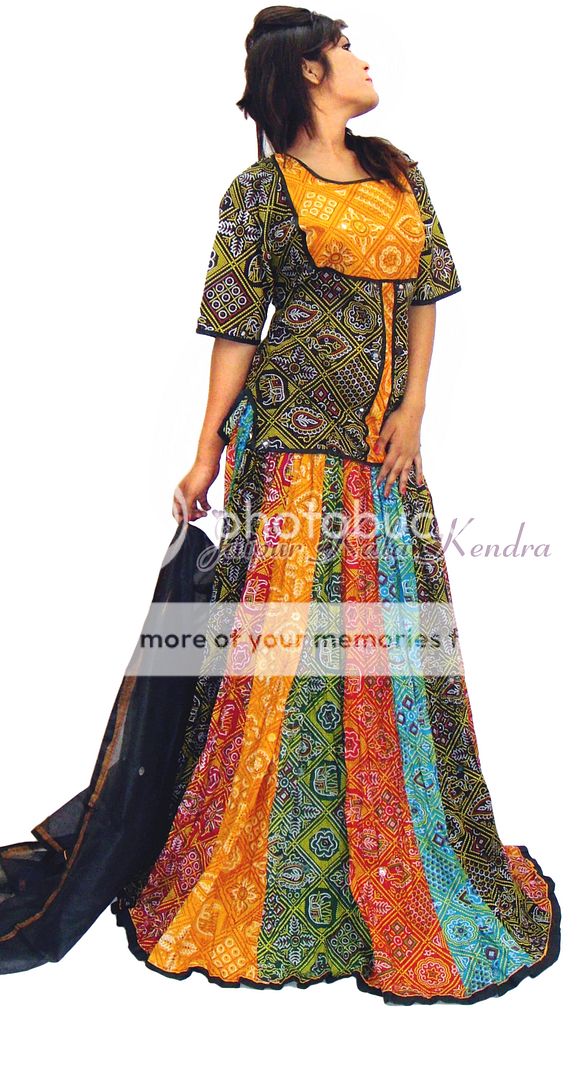 Indian Rajasthani Ghagara Lehanga Choli Skirt Traditional Women Cloths Dress