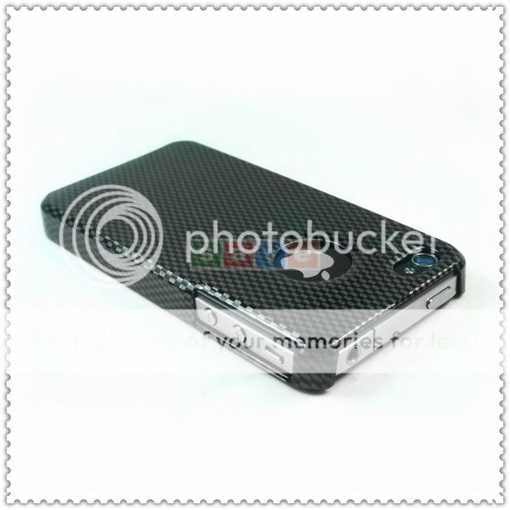 BLACK CARBON FIBER CASE for VERIZON IPHONE 4G 4 SMT  