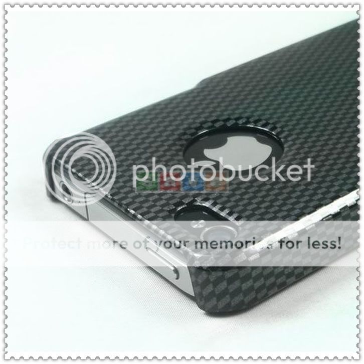 BLACK CARBON FIBER CASE for VERIZON IPHONE 4G 4 SMT  